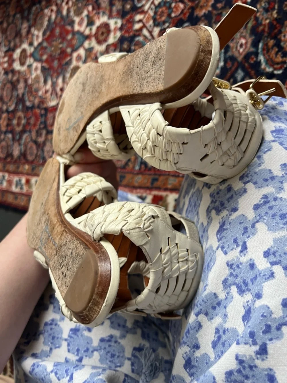 Givenchy White Braided Gladiator Sandals, size 36.5 - Picture 8 of 8